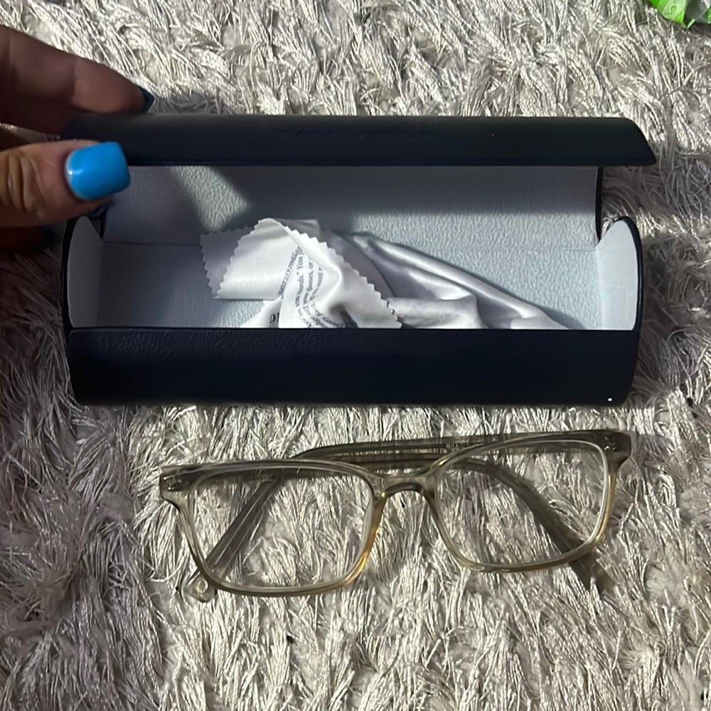 warby parker glasses -2.25 prescription lenses (can be popped out)